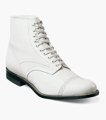 Stacy Adams MADISON Cap Toe Boot White by Stacy Adams Shoes