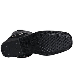 Dingo Black Womens Leather Motor Cycle Boots