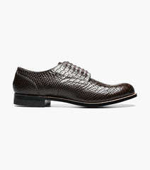 Stacy Adams MADISON Anaconda Plain Toe Oxford Brown by Stacy Adams Shoes