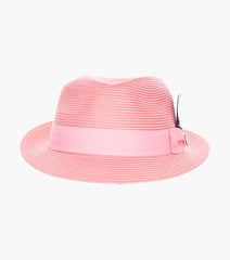 BELMONT FEDORA Poly Braid Pinch Front Hat