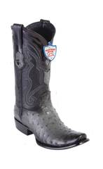 Wild West Botas de Avestruz Horma Dubai Faded Gray