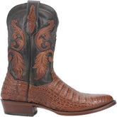 Dan Post Men's Socrates Genuine Caiman Belly Round Toe Boots - Bay Apache
