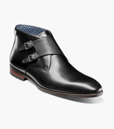 KAIUS Plain Toe Double Monk Strap Boot