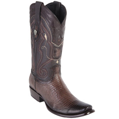 Brown lizard cowboy boot