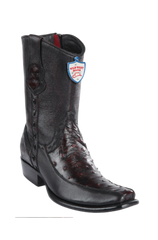 Wild West Botas de Avestruz Horma Dubai Toe Blackcherry