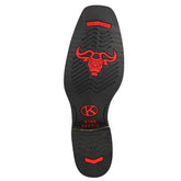 Men's King Exotic Boots Genuine Leather With Saddle Vamp Handcrafted Black & Brown (48112705-2)