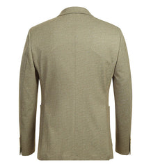 Half Canvas Slim Fit Blazer in Khaki