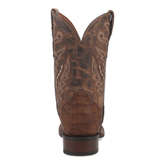 Dan Post Men's Mickey Genuine Caiman Belly Square Toe Boots - Tan