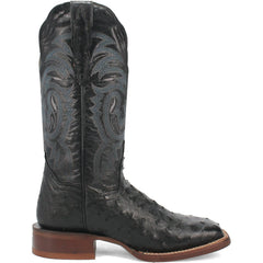 Dan Post Kylo Black Full-Quill Ostrich Boots