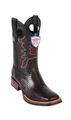 Wild West Botas de Armadillo Horma Rodeo Black Cherry