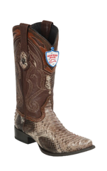 Bota de Pitón Original Horma Punta Recortada Wild West
