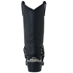Dingo Black Leather Biker Boots