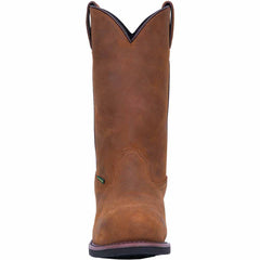Dan Post Men’s Albuquerque 12 Round Toe Mid Brown and Tan Leather Cowboy Boot