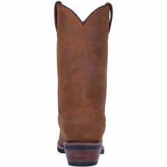 Dan Post Men’s Albuquerque 12 Round Toe Mid Brown and Tan Leather Cowboy Boot