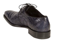 Men's Crocodile Lace Up Anderson Blue By Mezlan Made In Spain Brand