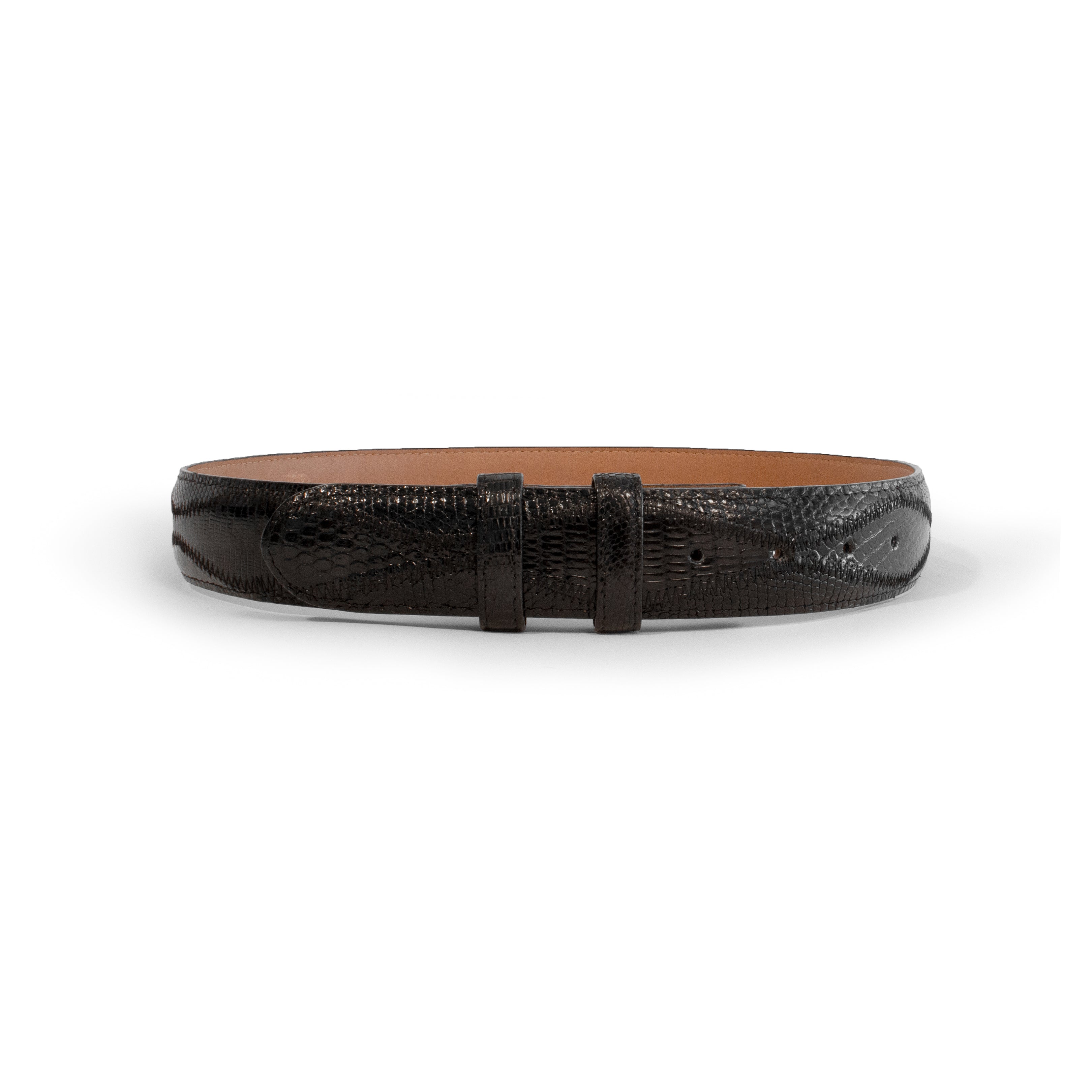 Ferrini Lizard Patch Leather Dress Shoe - Straight 1½