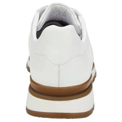 Belvedere Blake White Genuine Ostrich Leg Soft Calf Casual Sneakers