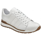 Belvedere Blake White Genuine Ostrich Leg Soft Calf Casual Sneakers