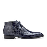 Mens Belvedere Stefano Alligator Dress Boot in Navy