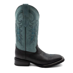 Ferinni Boot - Mens Dress Cowboy Boot - Ferrini Men's Maverick Leather Boots Handcrafted - Black in Black Color