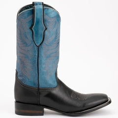 Ferinni Boot - Mens Dress Cowboy Boot -Ferrini Men's Gunner Leather Boots Handcrafted - Black