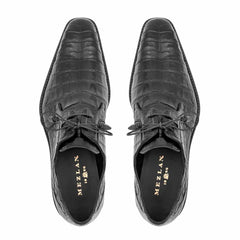 Mezlan Anderson Black Genuine Crocodile Lace-Up