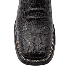 Ferinni Boot - Mens Dress Cowboy Boot - Ferrini Stampede Men's Print Crocodile Boots Handcrafted Black in Black