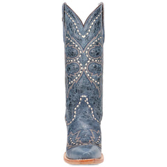 Dan Post Womens Rema Blue Snip Toe Leather Western Boots