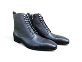 Brogue Cap Toe Leather Boot Carrucci