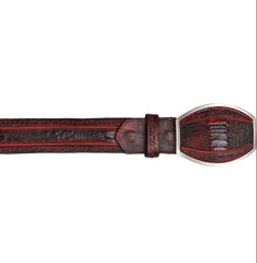 Cinto Corte Laser de Pata de Avestruz Original Colores Difuminados