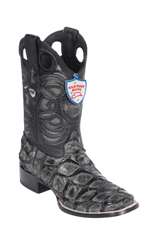 Bota de Pirarucu Original Horma Punta Cuadrada Wild West