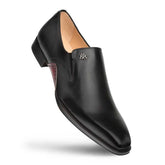 Patina Calfskin Artisan Black Double Gore Slip-on Shoes By Mezlan Made In Spain Brand