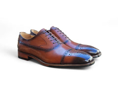 Cap Toe Lace-up in Leather Sole Carrucci