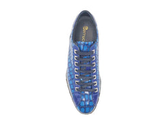 Crocodile Embossed Leather Sneaker