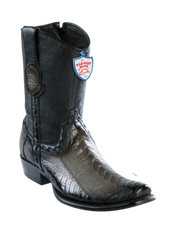 Wild West Botas de Pata de Avestruz Horma Dubai Toe Faded Gray