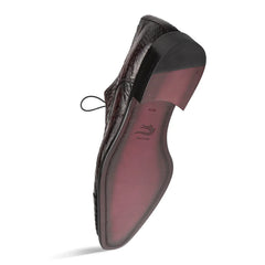 Giovane Crocodile Derby Burgundy By Mezlan Made In Spain Brand