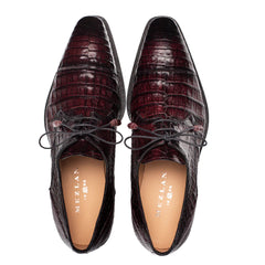 Giovane Crocodile Derby Burgundy By Mezlan Made In Spain Brand