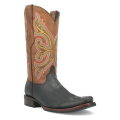 Dingo Black and Tan Snoot Toe Leather Western Boots