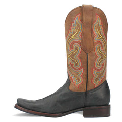 Dingo Black and Tan Snoot Toe Leather Western Boots