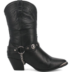 Dingo Olivia Black Pigskin Women Leather Boots