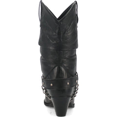 Dingo Olivia Black Pigskin Women Leather Boots