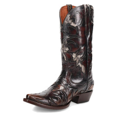 Dan Post Men's Emilio Western Black Outlay Snip Toe Boots