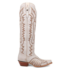 Dan Post Women's Western White Josie Tall Snip Toe Boots