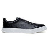 Belvedere Matteo Black Genuine Crocodile Dress Shoe