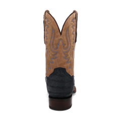Dan Post Men's Leon Denim & Tan Caiman Square Toe Western Boots