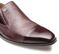 Milani Calfskin/deerskin Burgundy By Mezlan Made In Spain Brand