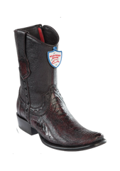 Wild West Botas de Pata de Avestruz Horma Dubai Toe Black Cherry