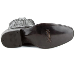 Ferinni Boot - Mens Dress Cowboy Boot - Ferrini Bronco Men's Print Pirarucu Fish Boots Handcrafted Black in Black Color