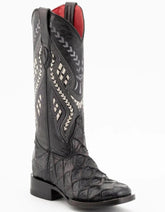 Ferrini Women's Bronco Square Toe Pirarucu Fish Print Boots