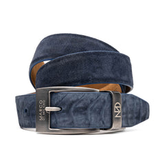 Marco Di Milano Hugo Belt Navy Leather Loafer